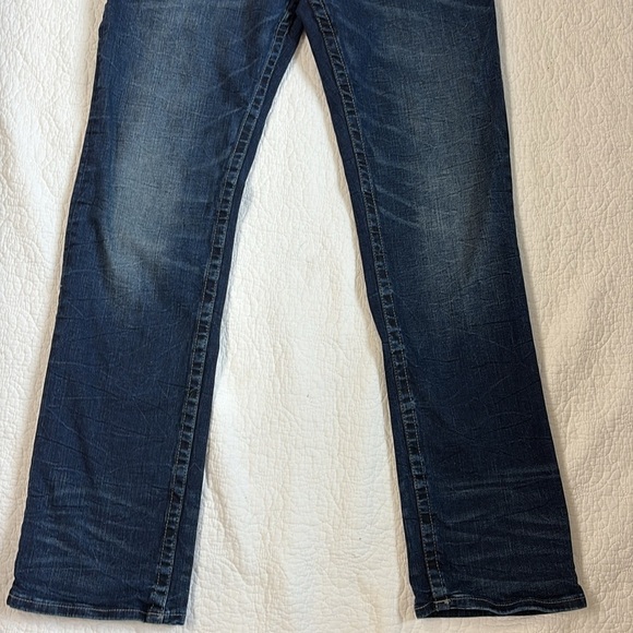 True Religion Ricky Relaxed Straight Jeans Men’s 32 Dark Wash No Flap - Picture 9 of 15